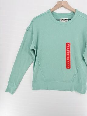 Seven7 Mint Green Waffle Knit Crewneck Pullover Top XS NWT